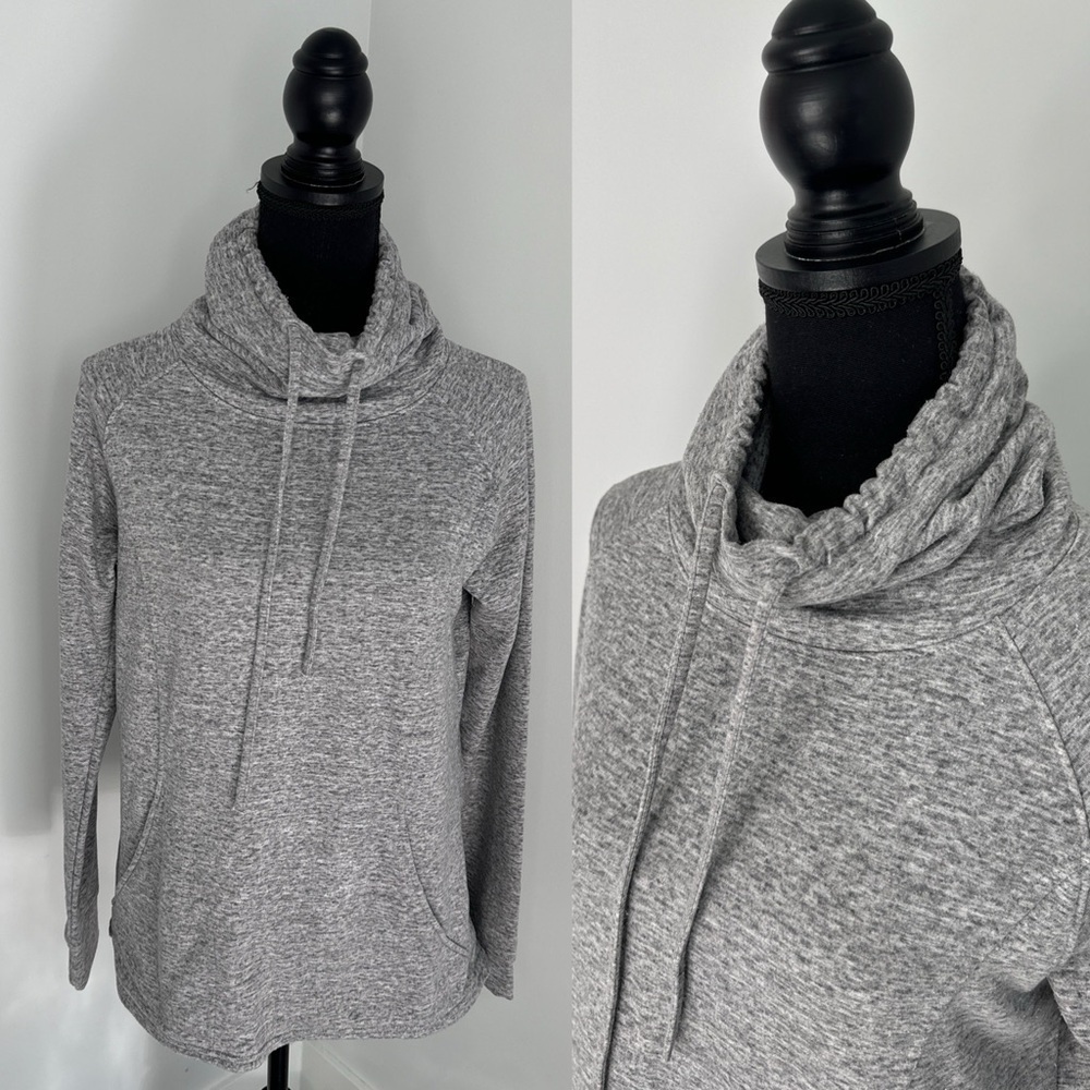 32 Degrees Heat Heather Gray Pullover Cowl Neck Sweatshirt (S)